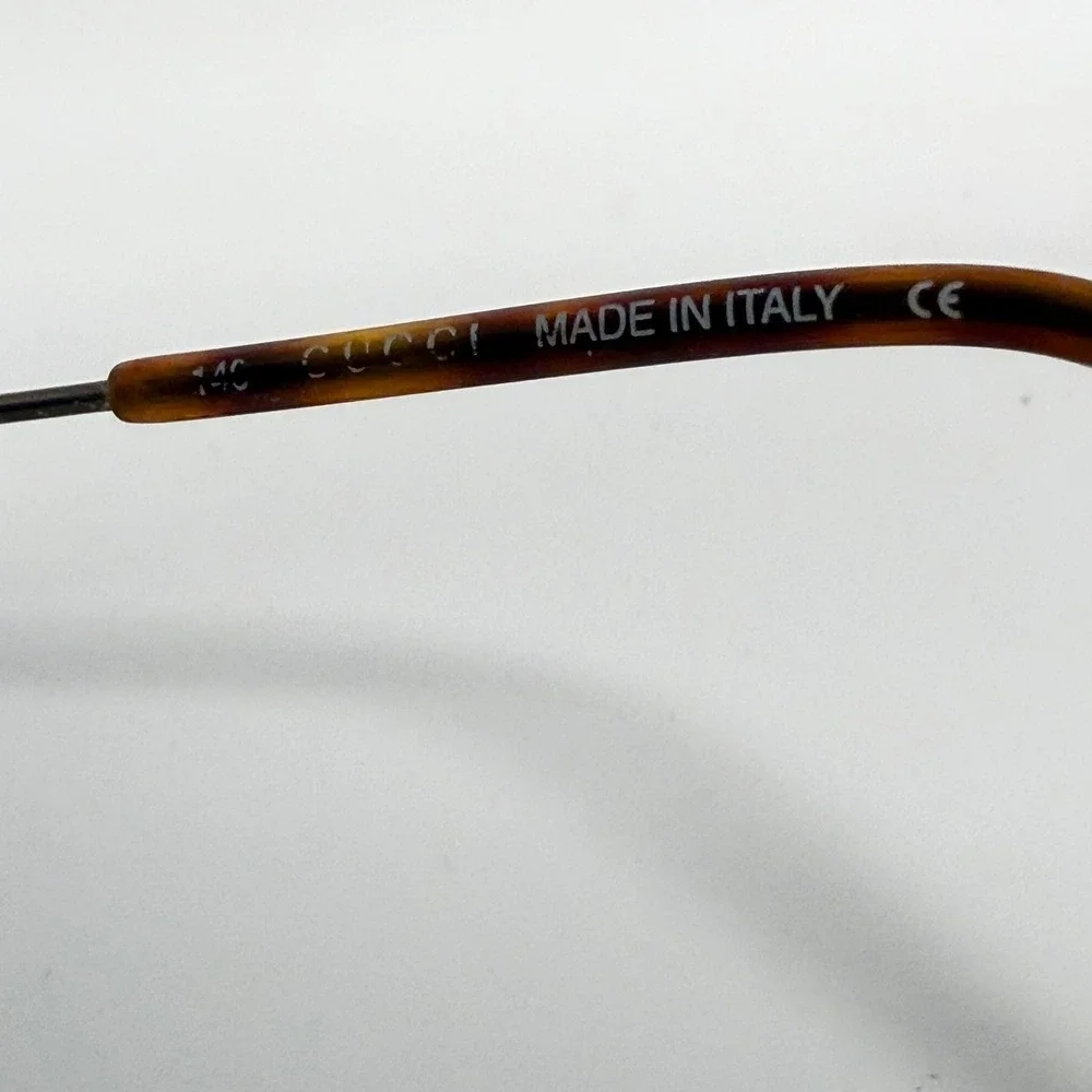 Gucci GG 2623‎ 7GK Oval Metal Eyeglasses Frames Bronze Tortoise Italy 48-19-140